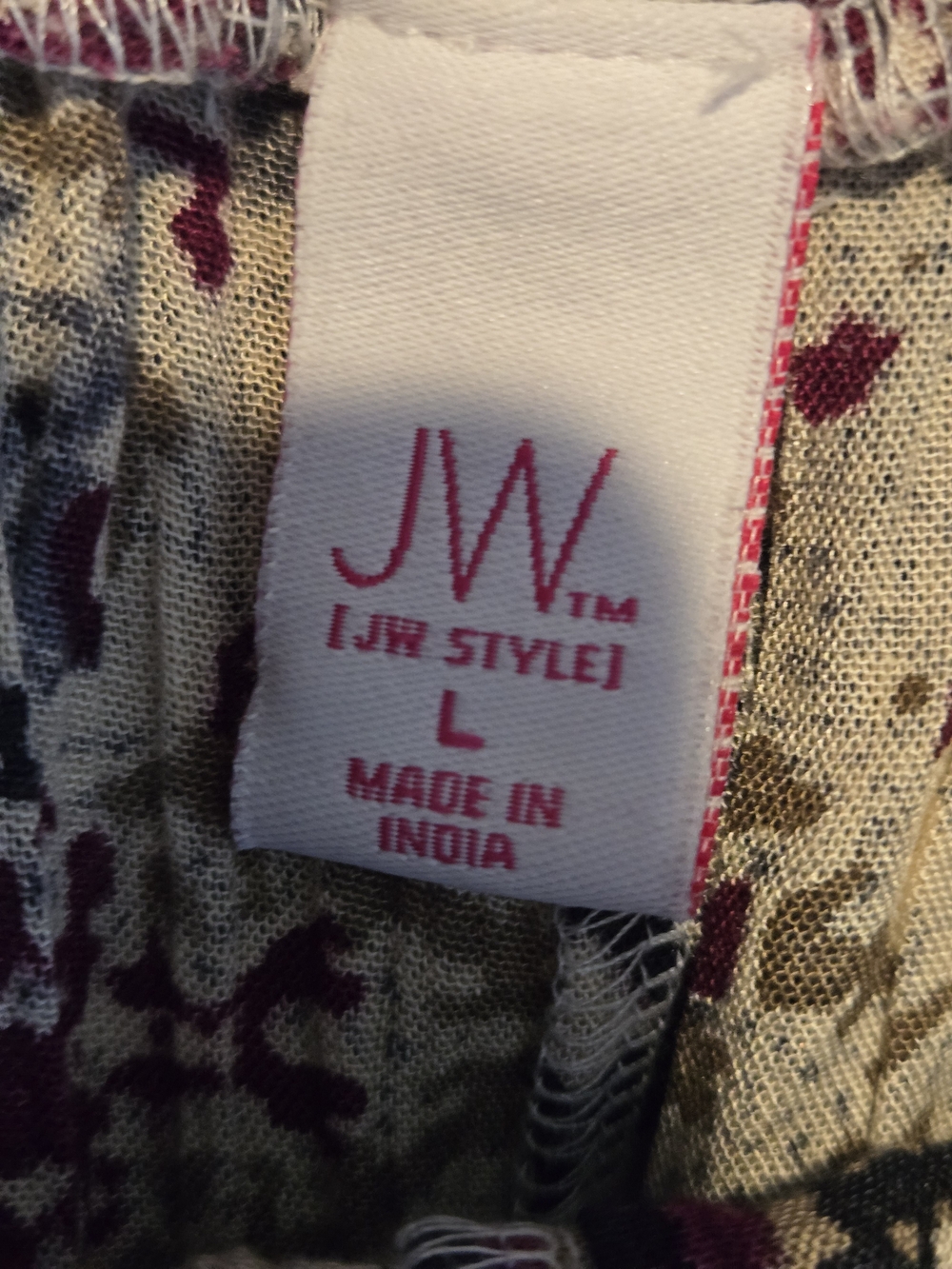 Bohemian Wide-Leg Palazzo Pants in Burgundy Print - Picture 7 of 8